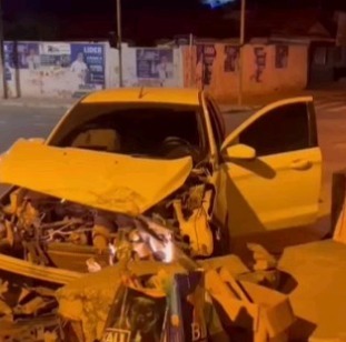 Acidente ocorrido neste fim de semana na Avenida Santa Teresa