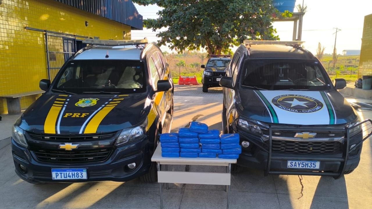 PRF e Receita Federal apreendem mais de 20kg de super maconha na BR-010 em Imperatriz